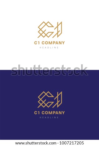 C1 company logo template.