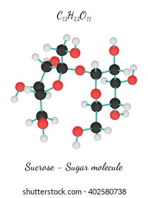 C12H22O11 Sucrose Sugar Molecule