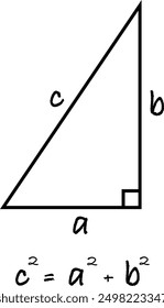 c2 = a2 + b2 math problem The Pythagorean Theorem	