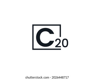 C20, 20C Initial letter logo