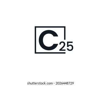 C25, 25C Initial letter logo