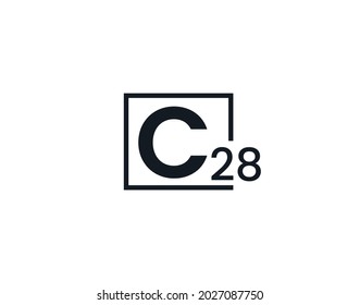 C28, 28C Logo de la letra inicial