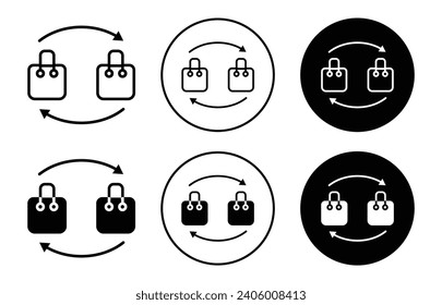 C2C-, c2b- oder b2b-Kunden-Geschäftsmodell einfache lineare Icon-Set-Set