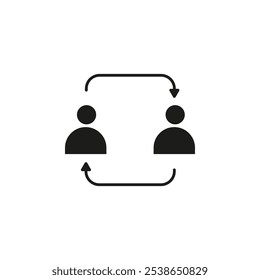 C2C icon flat line symbol set.