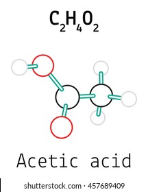 C2H4O2 Acetic Acid Molecule