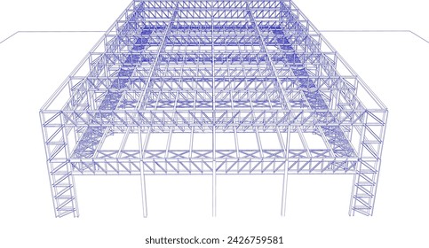 c3D illustration of building structure