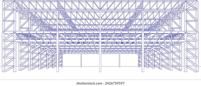c3D ilustración de la estructura del edificio