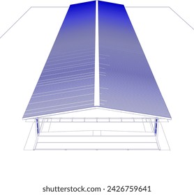 c3D ilustración de la estructura del edificio