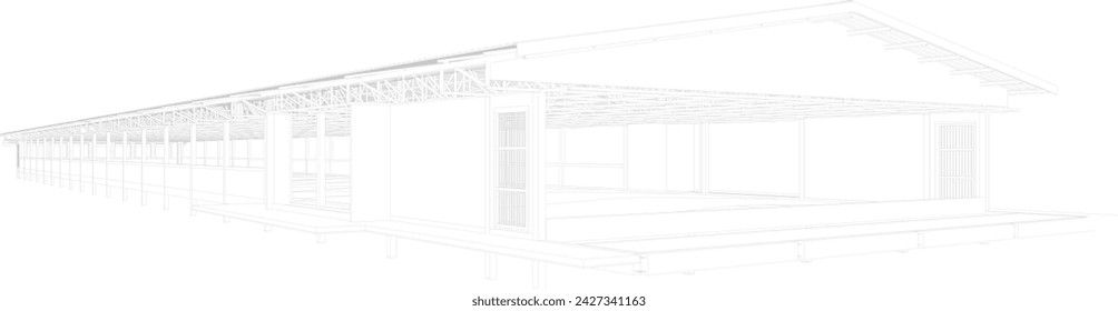 c3D illustration of building structure