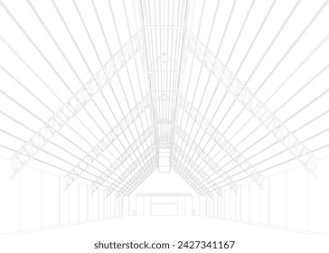 c3D illustration of building structure