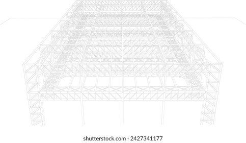 c3D illustration of building structure