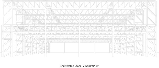 c3D illustration of building structure