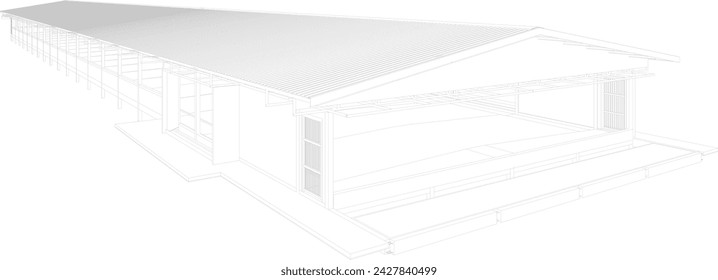 c3D illustration of building structure