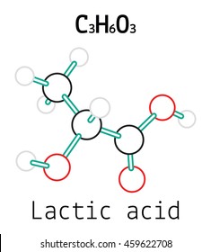 C3H6O3 Lactic Acid Molecule