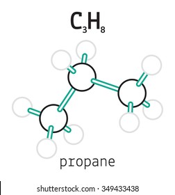 C3H8 hexamethylenetetramine 3d molecule isolated on white