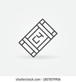 C-4 Plastic Explosive Outline Icon. Vector Composition C4 Vector Concept Linear Symbol