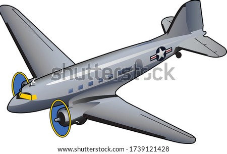 C-47 Skytrain or Dakota World War II American Transport Airplane