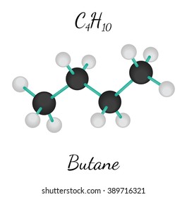 C4H10 Butane Molecule