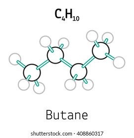 C4H10 Butane Molecule