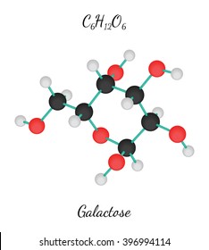 C6H12O6 Galactose molecule