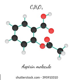 C9H8O4 Aspirin Molecule