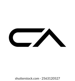 ca abstract alphabet font initial simple vector logo design