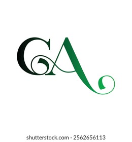ca abstract alphabet vector icon design monogram, initial letters logo emblem