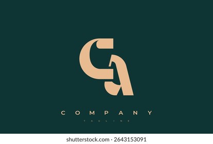 CA Abstract Geometric Logo Design. Modern and elegant logo design with simplistic typography elements, showcasing branding excellence.