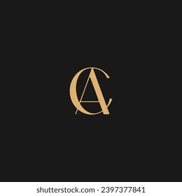 CA abstract initial letter vector icon, CA letter logo design template,
