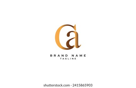 CA, AC, Abstract initial monogram letter alphabet logo design