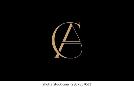 CA, AC, Abstract Letters Logo Monogram