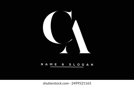 CA, AC Abstrakte Buchstaben Logo-Monogramm
