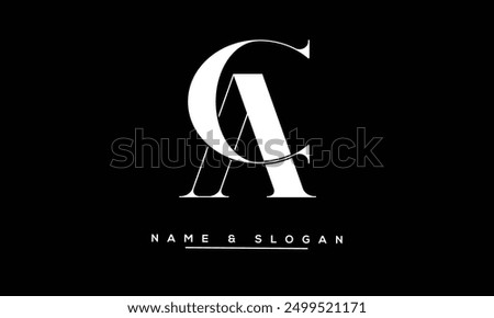 CA, AC Abstract Letters Logo Monogram