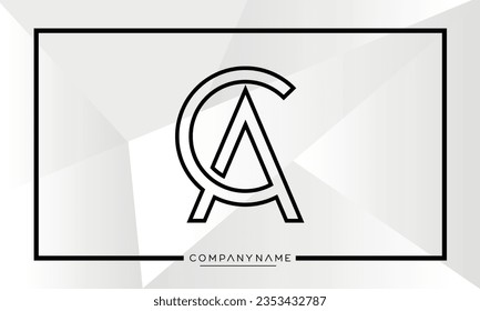 CA or AC Alphabet Letters Modern Logo Monogram
