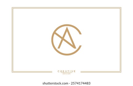 CA, AC, C, A, Abstract Letters Logo Monogram