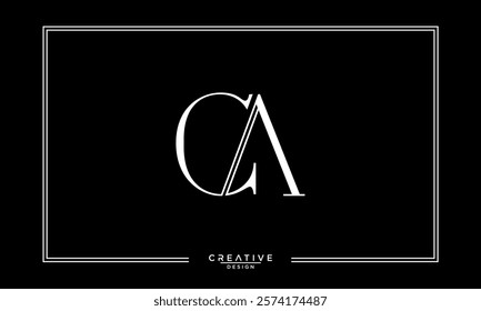 CA, AC, C, A, Abstract Letters Logo Monogram