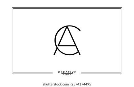 CA, AC, C, A, Abstract Letters Logo Monogram