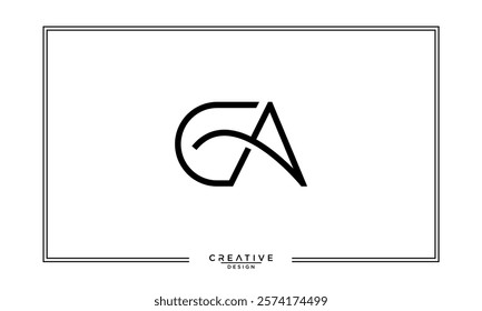 CA, AC, C, A, Abstract Letters Logo Monogram