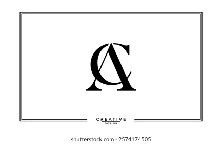 CA, AC, C, A, Abstract Letters Logo Monogram