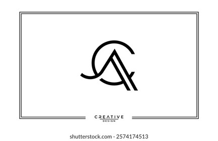 CA, AC, C, A, Abstract Letters Logo Monogram