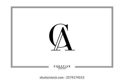 CA, AC, C, A, Abstract Letters Logo Monogram