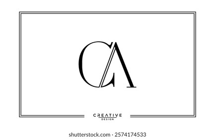 CA, AC, C, A, Abstract Letters Logo Monogram