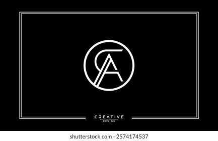 CA, AC, C, A, Abstract Letters Logo Monogram