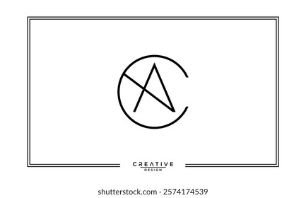 CA, AC, C, A, Abstract Letters Logo Monogram