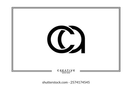 CA, AC, C, A, Abstract Letters Logo Monogram