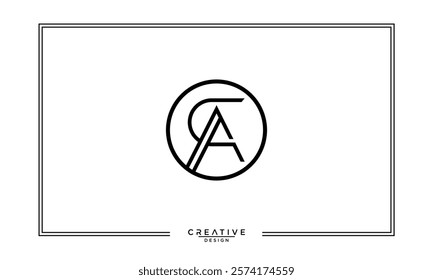 CA, AC, C, A, Abstract Letters Logo Monogram