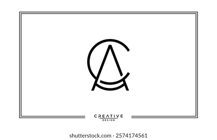 CA, AC, C, A, Abstract Letters Logo Monogram