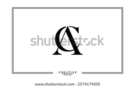 CA, AC, C, A, Abstract Letters Logo Monogram