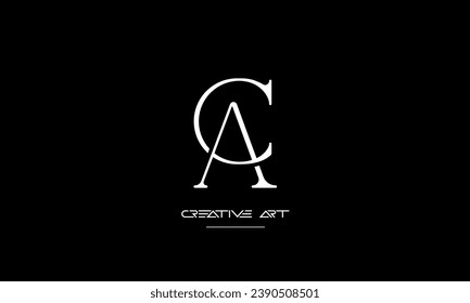 CA, AC, C, A letras abstractas monograma logotipo