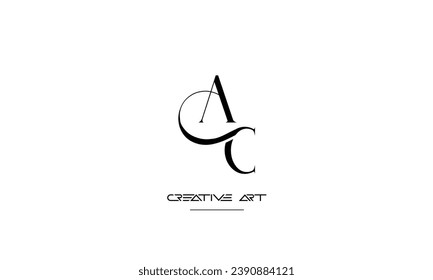 CA, AC, C, Ein abstraktes Logo für Buchstaben